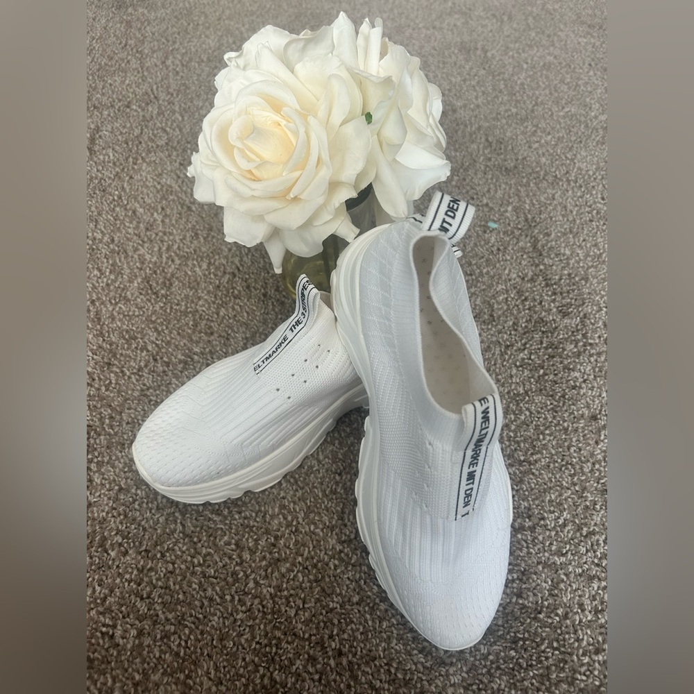 White, women,Slip-Onc German adidas Sneakers, size 38